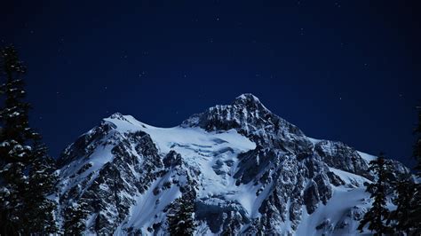 5120x2880 Snow Capped Mountains During Night Time 5k 5k Hd 4k