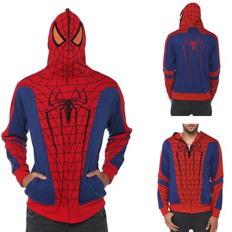 Spiderman Full Zip Costume Hoodie Ubicaciondepersonascdmxgobmx