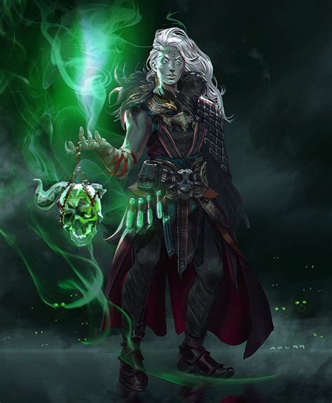 1 Twitter Necromancer Drow Male Concept Art Characters