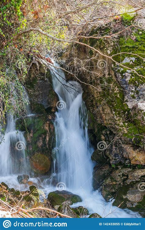 Beautiful Waterfall Flow Taken In Longtime Exposure Stock Image Image