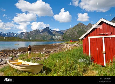 Dramatic Coastal Landscape Raftsundet Lofoten Nordland Norway Stock