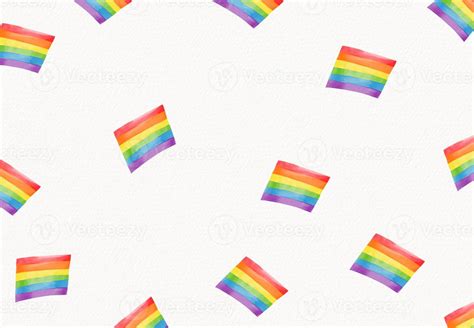 rainbow flag brush style isolate on white background lgbt pride month watercolor texture concept