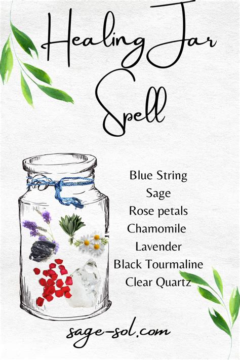 Healing Jar Spell Jar Spells Wiccan Magic Herbal Magic