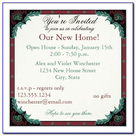 Open House Party Invitation Wording Prosecution2012