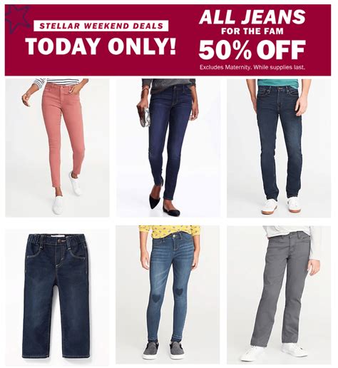 Old Navy Half Off Jeans Kids Jeans Only 10 Adults Jeans Only 15