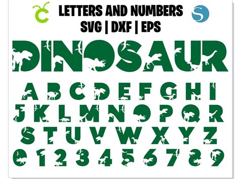Dinosaur Font Svg Dinosaur Alphabet Svg Dinosaur Letters Svg Etsy