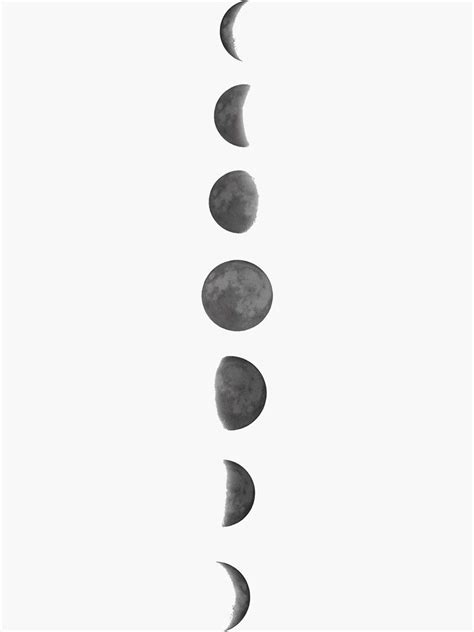 Moon Phases Sticker By Lil Salt In 2021 Moon Cycle Tattoo Moon