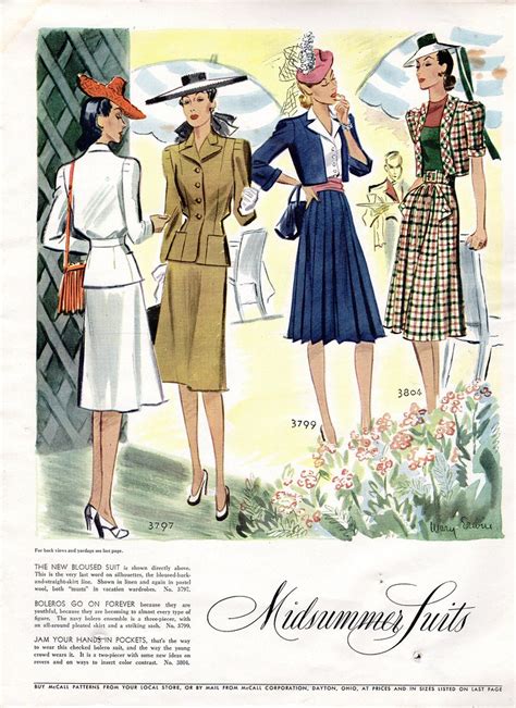 1940s Fashion Illustration 3 Mccalls Magazine Dress Patt Flickr