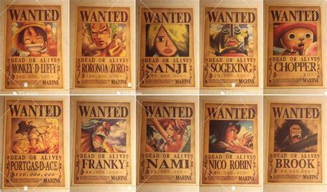 One Piece Wanted Poster Straw Hat Pirates
