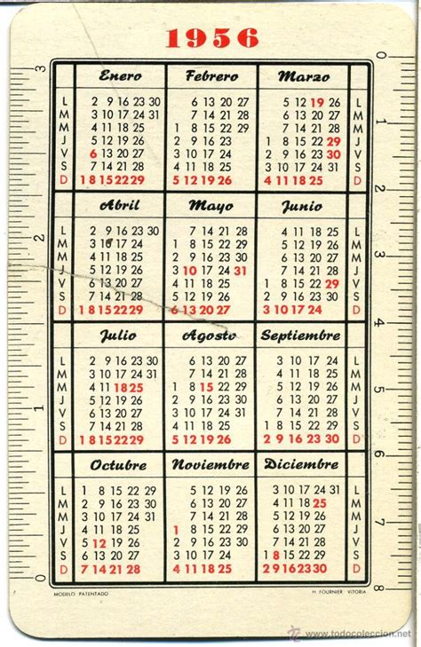 Calendario Fournier Año 1956 Caja De Ahorros Pr Comprar Calendarios