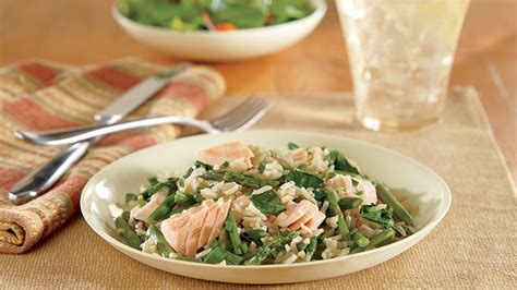 Place under a hot oven grill until sizzling. Salmon with Brown Rice and Vegetables - Easy Diabetic ...