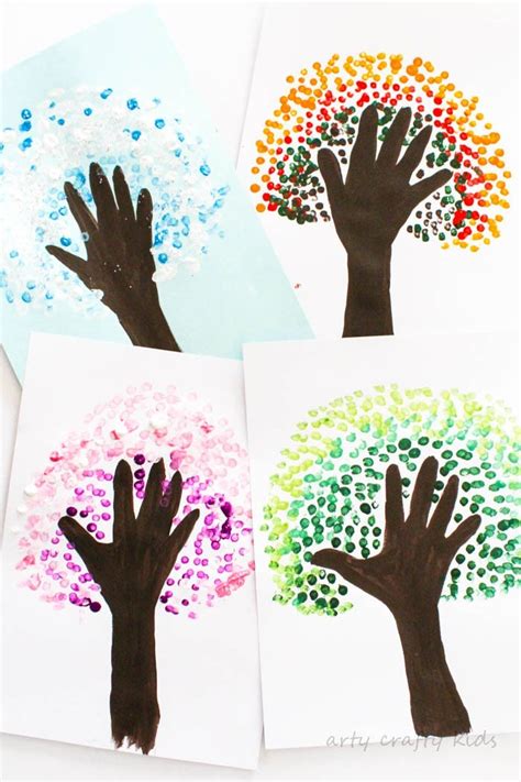 Four Season Handprint Tree Arty Crafty Kids