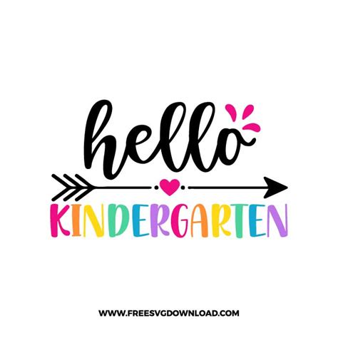 Hello Kindergarten Free Svg And Png Cut Files Free Svg Download
