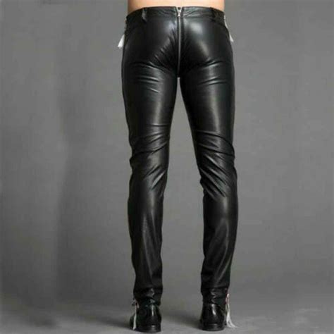 men s real leather pants biker bluf breeches trousers punk motorcycle genesis leather