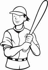 Coloring Baseball Pages Batter Print Drawing Sports Player Stance Batting Swinging Printable Color Adults Playing Getcolorings Getdrawings Games sketch template