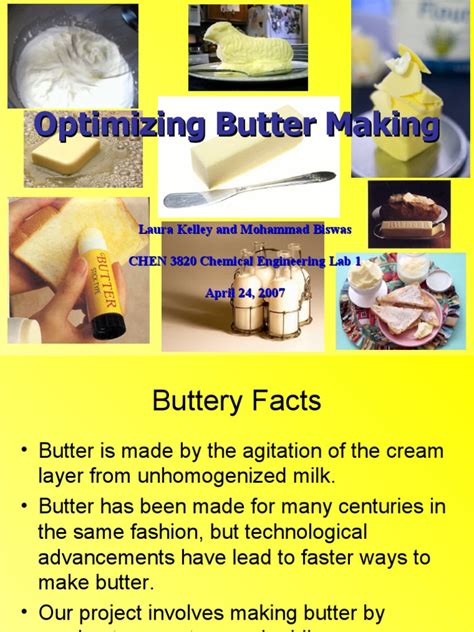 Optimizing Butter Making Pdf Butter Milk