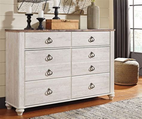 Signature Design By Ashley Willowton Whitewash Dresser Big Lots In