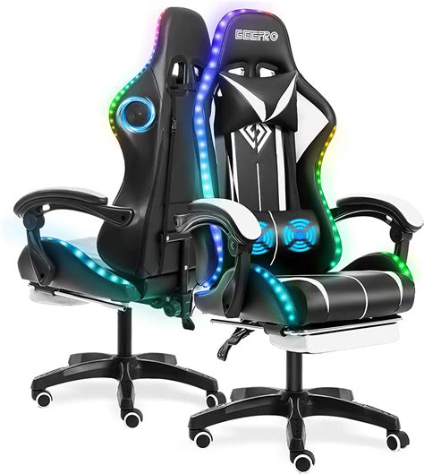 Hoffree Gaming Chair Massage With Bluetooth Speakers