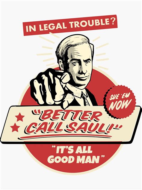 Better Call Saul Its All Good Man Sticker By Ric1977 Redbubble