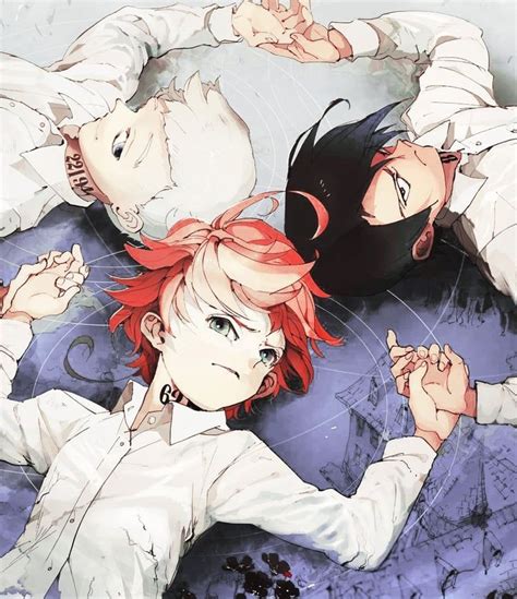 Emma Ray And Norman The Promised Neverland On We Heart It Neverland
