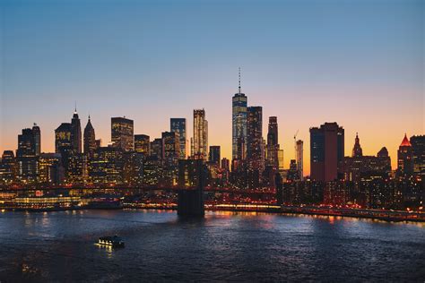 Wallpaper Id 202482 The New York City Skyline And Manhattan Bridge
