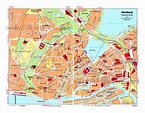 Mapa de la detallada de la parte central de la ciudad de Hamburgo ...