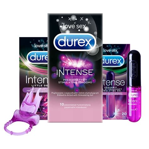 Durex Intense Prezerwatywy 10 żel Pierścień Zestaw 7151616178