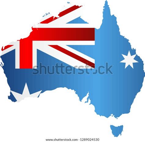 Australia Map Flag Inside Illustration Stock Vector Royalty Free