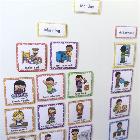 Printable Visual Chore Cards To Help Children Be Responsible