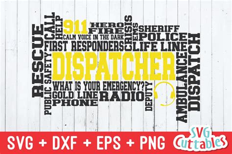 Dispatcher Svg 911 Dispatcher Word Art Shirt Design 372931 Cut