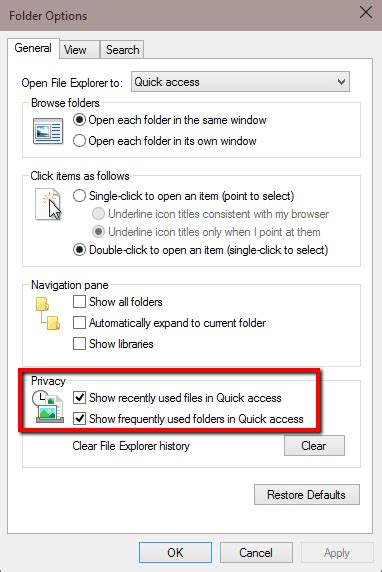 How To Remove Recently Used Files And Frequent Folders From Quick