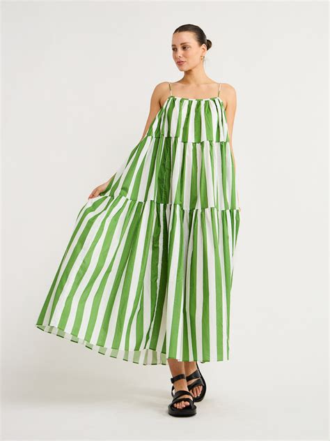 Kinney Sunday Billow Dress In Amalfi Stripe Coco And Lola