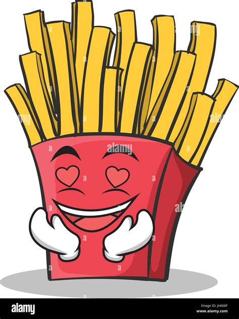 In Love French Fries Cartoon Character Stock Vector Image And Art Alamy