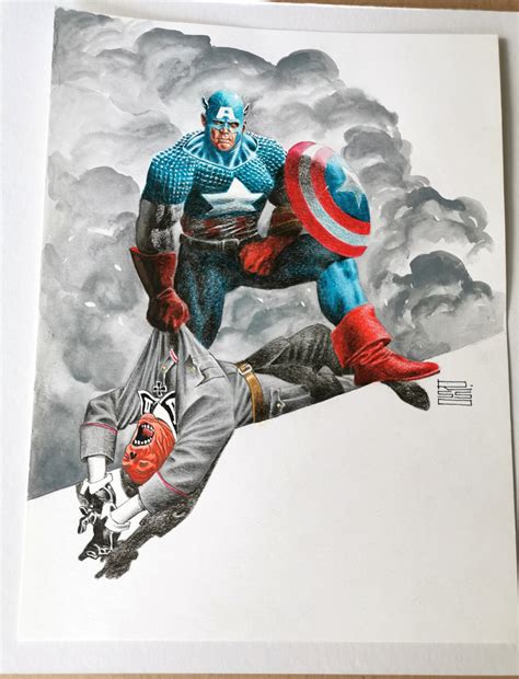 Captain America Vs The Red Skull Illustration 2009 In Thierry Dcs