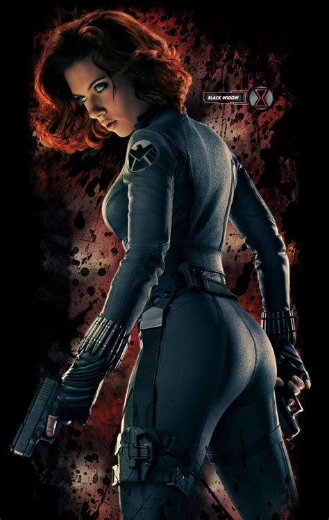 Movie Poster Marvel The Avengers Scarlett Johansson Black