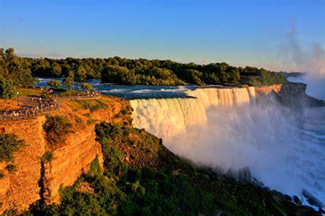 Photo New York City Usa Niagara Falls Cliff Nature Waterfalls