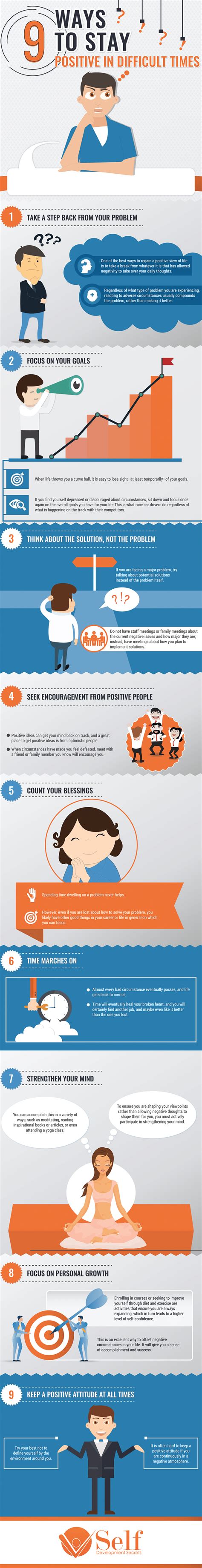 9 Ways To Stay Positive During Difficult Times Infographic Bit Rebels