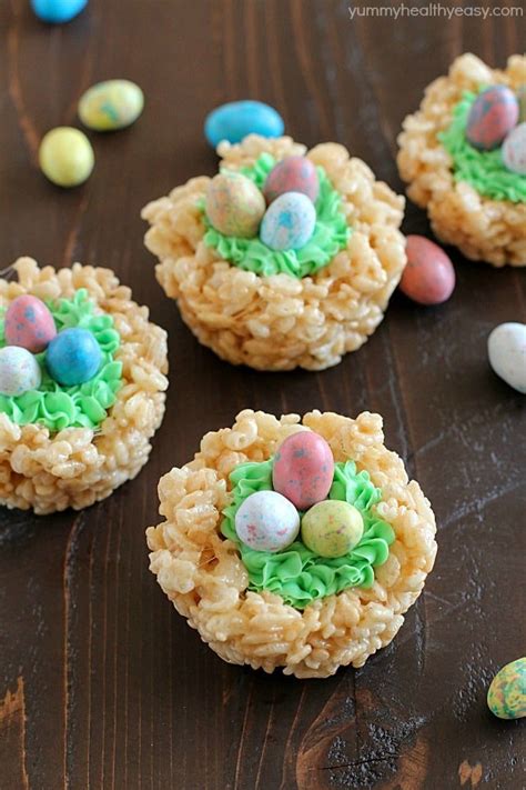 Easy Rice Krispies Easter Nests Yummy Healthy Easy
