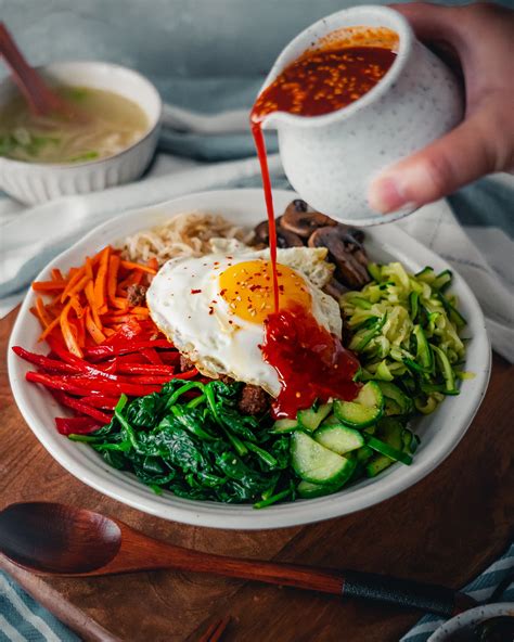 Bibimbap Mixed Rice With Vegetables Korean Rice Bowl — The Spice