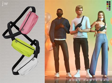 Jwofles Sims Bday Party Bum Bag Fanny Pack