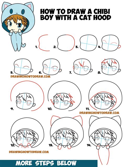 How To Draw A Chibi Boy With Hood On Drawing Cute Chibi Boys Easy
