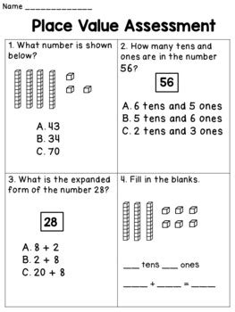 Using tens ones worksheet, studentswrite the amount of tens and ones for each number. Place Value Worksheets for First Grade TENS AND ONES by ...