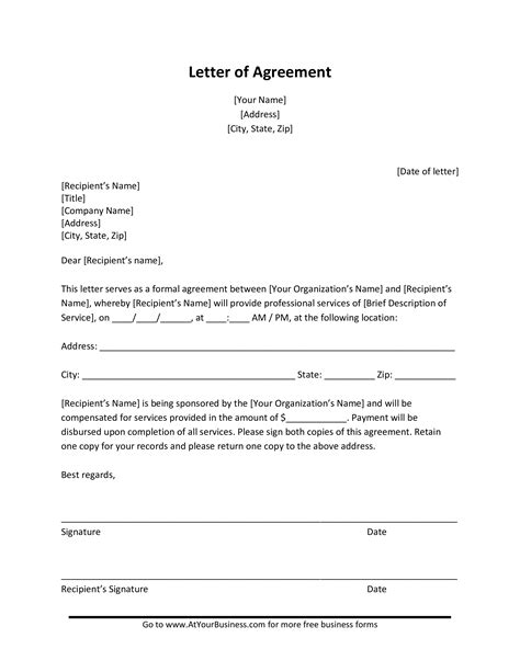Agreement Contract Letter How To Draft An Agreement Contract Letter Download This Agreement