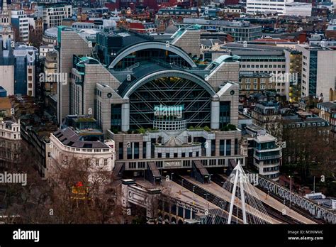 An Aerial View Of Charing Cross Station London Uk Stock Photo Alamy