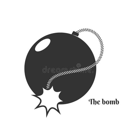 Ícone Preto Da Bomba Ilustração Do Vetor Ilustração De Explosivo