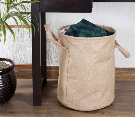 Buy Light Brown Jute Laundry Basket Online In India At Best Price