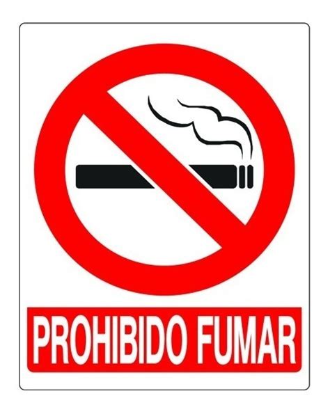 Cartel Letrero Prohibido Fumar X Cm En Mercado Libre