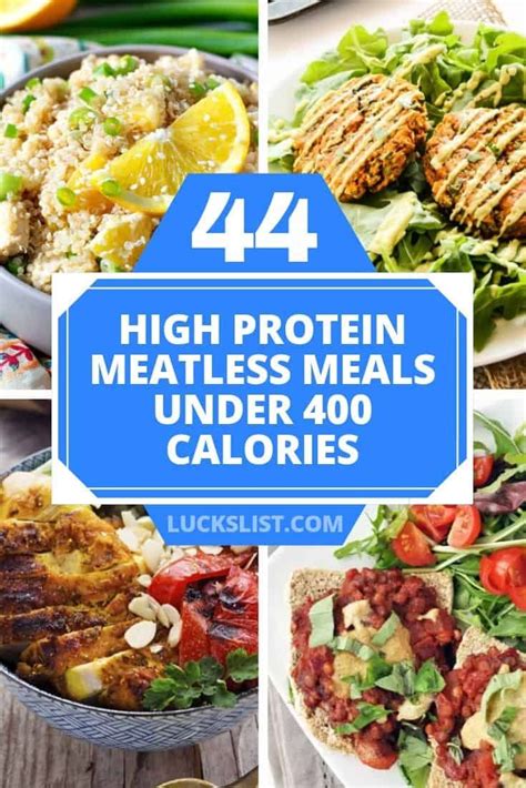 44 High Protein Meatless Meals Under 400 Calories November 2019 High Protein Vegetarian
