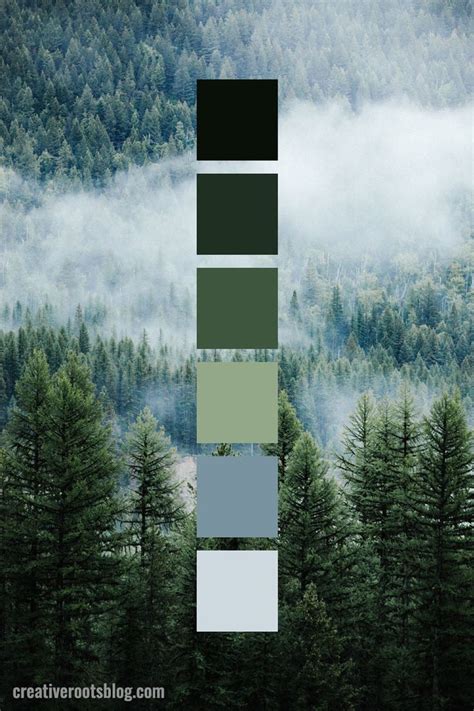 Muted Forest Green Color Palette Idea Green Colour Palette Color
