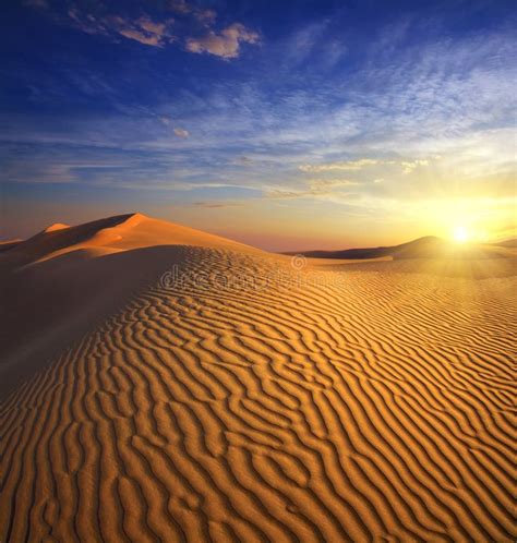 Sunset In Desert Stock Photo Image Of Dramatic Ripple 45829534